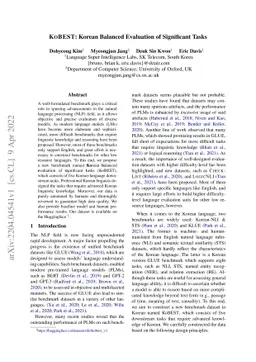 KOBEST: Korean Balanced Evaluation of Significant Tasks