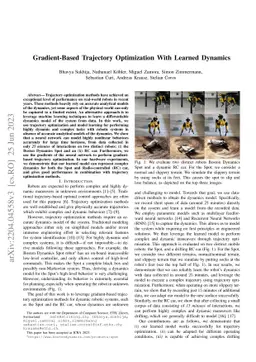 Gradient-Based Trajectory Optimization With Learned Dynamics