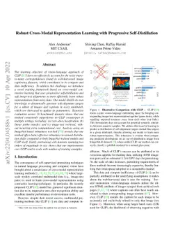 Robust Cross-Modal Representation Learning with Progressive
  Self-Distillation