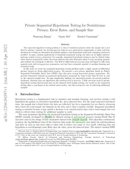 Private Sequential Hypothesis Testing for Statisticians: Privacy, Error
  Rates, and Sample Size