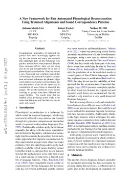 A New Framework for Fast Automated Phonological Reconstruction Using
  Trimmed Alignments and Sound Correspondence Patterns