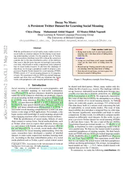 Decay No More: A Persistent Twitter Dataset for Learning Social Meaning