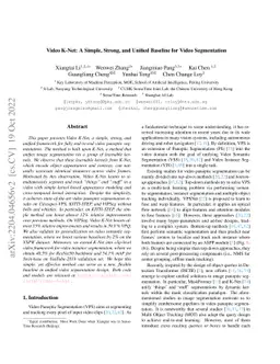 Video K-Net: A Simple, Strong, and Unified Baseline for Video
  Segmentation