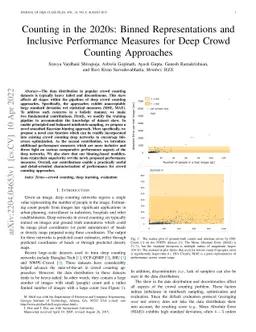 Counting in the 2020s: Binned Representations and Inclusive Performance
  Measures for Deep Crowd Counting Approaches