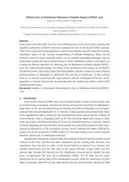 Effective Out-of-Distribution Detection in Classifier Based on
  PEDCC-Loss