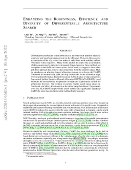 Enhancing the Robustness, Efficiency, and Diversity of Differentiable
  Architecture Search