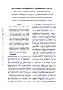 Data Augmentation for Biomedical Factoid Question Answering