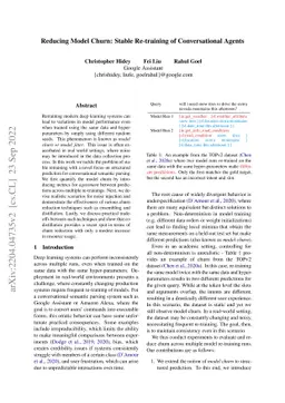 Reducing Model Jitter: Stable Re-training of Semantic Parsers in
  Production Environments