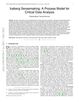 Iceberg Sensemaking: A Process Model for Critical Data Analysis and
  Visualization
