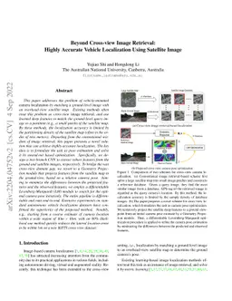 Beyond Cross-view Image Retrieval: Highly Accurate Vehicle Localization
  Using Satellite Image