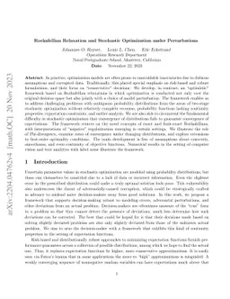 Rockafellian Relaxation and Stochastic Optimization under Perturbations