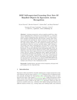 SOS! Self-supervised Learning Over Sets Of Handled Objects In Egocentric
  Action Recognition