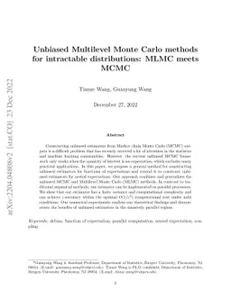 Unbiased Multilevel Monte Carlo methods for intractable distributions:
  MLMC meets MCMC
