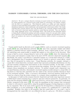 Markov categories, causal theories, and the do-calculus