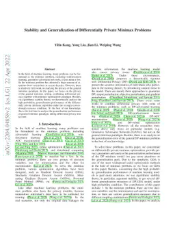 Stability and Generalization of Differentially Private Minimax Problems
