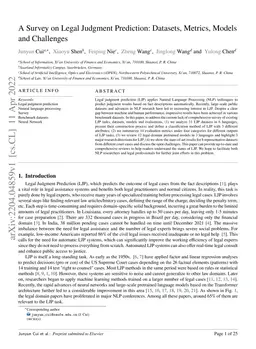 A Survey on Legal Judgment Prediction: Datasets, Metrics, Models and
  Challenges