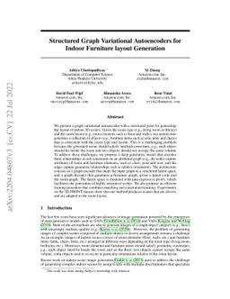 Structured Graph Variational Autoencoders for Indoor Furniture layout
  Generation