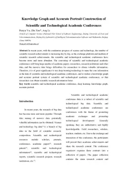 Knowledge Graph and Accurate Portrait Construction of Scientific and
  Technological Academic Conferences