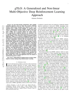 gTLO: A Generalized and Non-linear Multi-Objective Deep Reinforcement
  Learning Approach