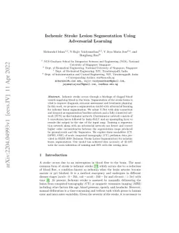 Ischemic Stroke Lesion Segmentation Using Adversarial Learning