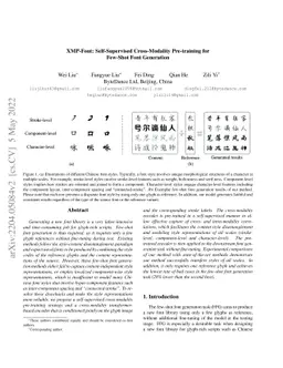XMP-Font: Self-Supervised Cross-Modality Pre-training for Few-Shot Font
  Generation