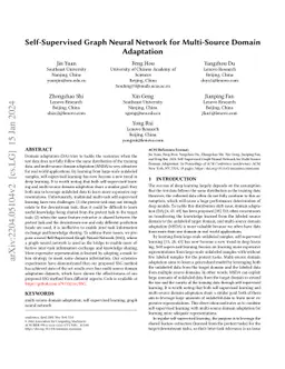 Self-Supervised Graph Neural Network for Multi-Source Domain Adaptation