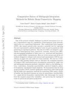 Comparative Survey of Multigraph Integration Methods for Holistic Brain
  Connectivity Mapping