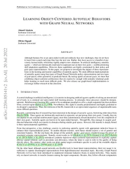 Learning Object-Centered Autotelic Behaviors with Graph Neural Networks