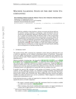 Machine Learning State-of-the-Art with Uncertainties