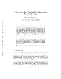 GDC- Generalized Distribution Calibration for Few-Shot Learning