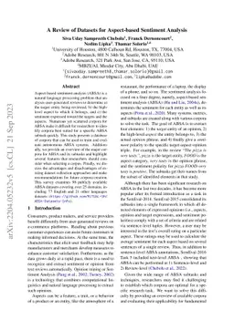 Survey of Aspect-based Sentiment Analysis Datasets