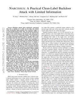 Narcissus: A Practical Clean-Label Backdoor Attack with Limited
  Information