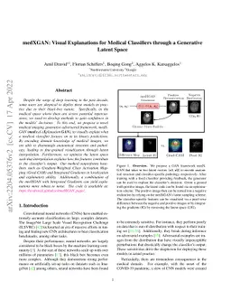 medXGAN: Visual Explanations for Medical Classifiers through a
  Generative Latent Space