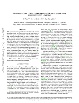 Self-supervised Vision Transformers for Joint SAR-optical Representation
  Learning