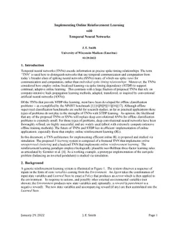 Implementing Online Reinforcement Learning with Temporal Neural Networks