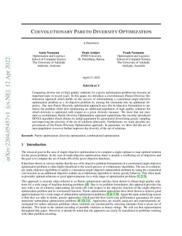 Coevolutionary Pareto Diversity Optimization