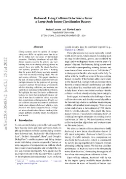 Redwood: Using Collision Detection to Grow a Large-Scale Intent
  Classification Dataset