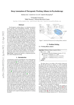 Deep Annotation of Therapeutic Working Alliance in Psychotherapy
