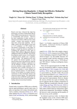 Delving Deep into Regularity: A Simple but Effective Method for Chinese
  Named Entity Recognition