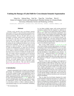 Undoing the Damage of Label Shift for Cross-domain Semantic Segmentation