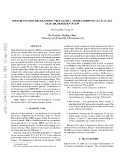 Speech Emotion Recognition with Global-Aware Fusion on Multi-scale
  Feature Representation