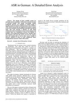 ASR in German: A Detailed Error Analysis