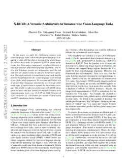 X-DETR: A Versatile Architecture for Instance-wise Vision-Language Tasks