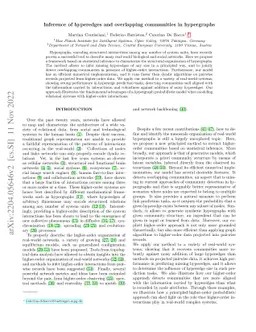 Inference of hyperedges and overlapping communities in hypergraphs