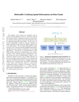 3DeformRS: Certifying Spatial Deformations on Point Clouds