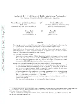 Undirected $(1+\varepsilon)$-Shortest Paths via Minor-Aggregates:
  Near-Optimal Deterministic Parallel & Distributed Algorithms