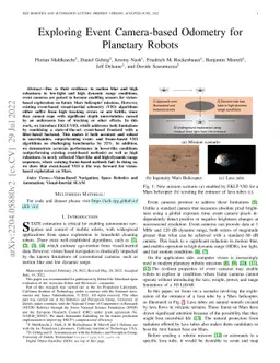 Exploring Event Camera-based Odometry for Planetary Robots