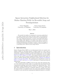 Sparse Interaction Neighborhood Selection for Markov Random Fields via
  Reversible Jump and Pseudoposteriors