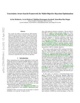 Uncertainty-Aware Search Framework for Multi-Objective Bayesian
  Optimization