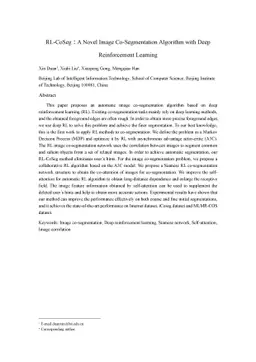 RL-CoSeg : A Novel Image Co-Segmentation Algorithm with Deep
  Reinforcement Learning